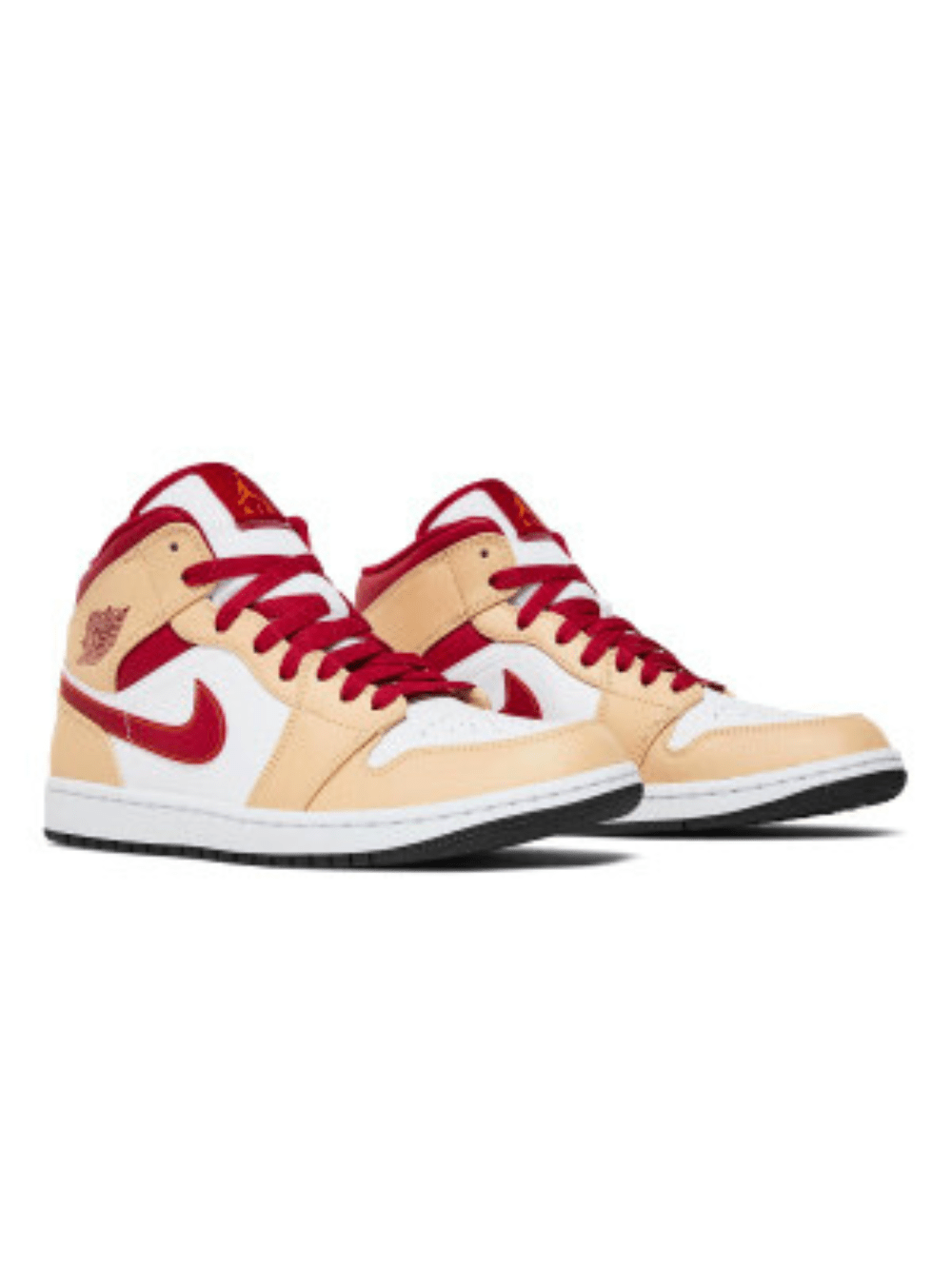 Air Jordan 1 Mid Light Curry Cardinal (GS) - 554725 - 201 - Ritesneak